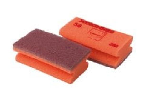 3M™ Scotch-Brite™ Schwamm 56, Rot / Braun, 70 mm x 130 mm, 10 x 10 Stück / Karton