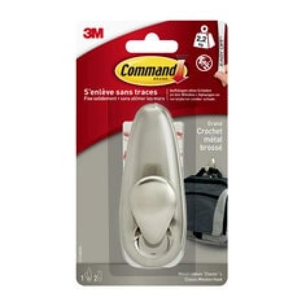 Command™ Forever Classic Metallhaken L, groß, in gebürstetem Nickel, FC13-BN