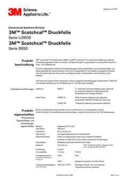 3M™ Scotchcal™ Druckfolie 3669 D, Transparent, 1220 mm x 50 m