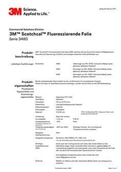 3M™ Scotchcal™ Fluoreszierende Folie 3484, Rotorange, 610 mm x 45,72 m