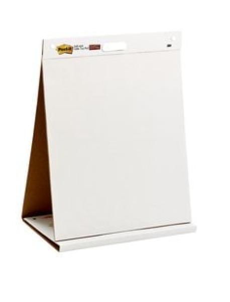 Post-it® Super Sticky selbsthaftendes Meeting Chart Recycling/Flipchart mit Aufsteller, Weiß, 58.4 cm x 50.8 cm, 20 Blatt/Block, 6 Blöcke/Packung, 100% PEFC SGSCH-PEFC-COC-110078