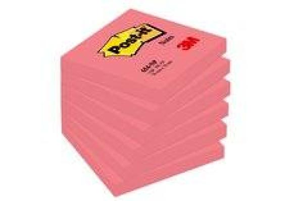 Post-it® Notes, Neonpink, 76 mm x 76 mm, 6 Blöcke á 100 Blatt