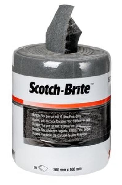 Scotch-Brite™ Durable Flex Vliesrolle DF-RL, grau, 125 mm x 10 m, S UFN