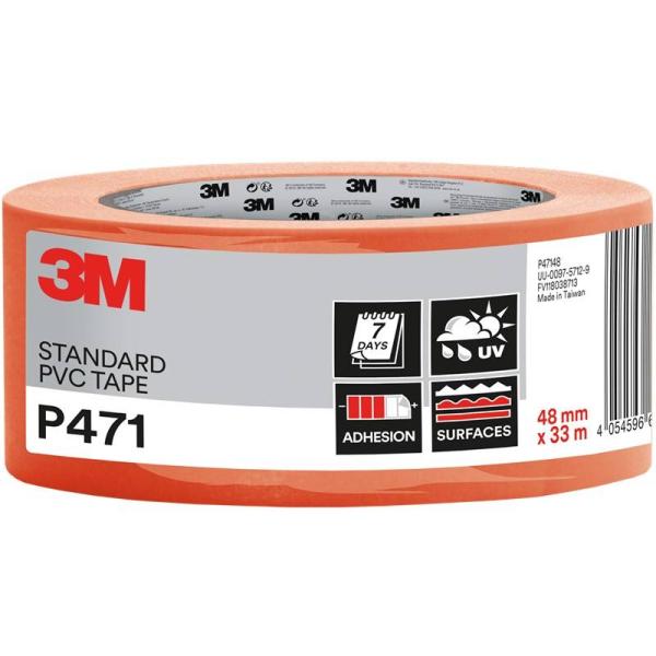 3M™ PVC-Klebeband P471, 48 mm x 33 m, 1 Rolle/Packung