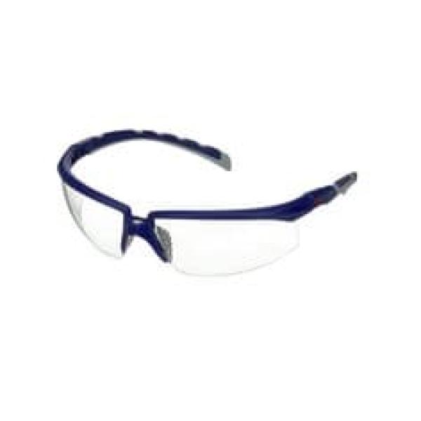 3M™ Solus™ 2000 Schutzbrille, S2001AF-BLU, blau/graue Bügel, transparente Anti-Fog-/Antikratz-Scheibe, 20 pro Packung