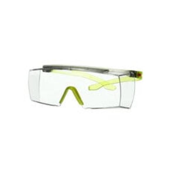 3M™ SecureFit™ 3700 Überbrille, limettengrüne Bügel, Scotchgard™ Anti-Fog-Beschichtung (K&N), transparente Scheibe, SF3701SGAF-GRN-EU, 20 pro Packung