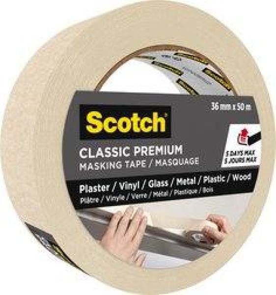 Scotch® Premium Abdeckband Classic, 36 mm x 50 m