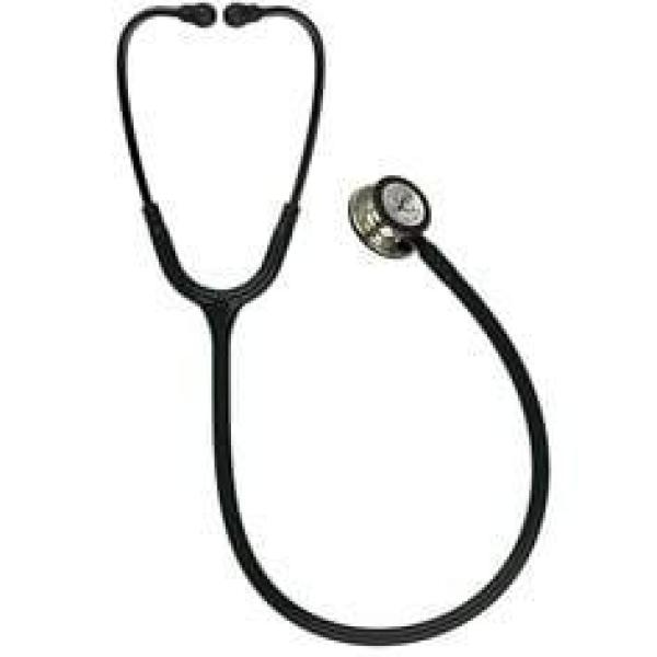 3M™ Littmann® Classic III™ Stethoskop zur Überwachung, 5861, champagnerfarbenes Bruststück, schwarzer Schlauch, Schlauchanschlus