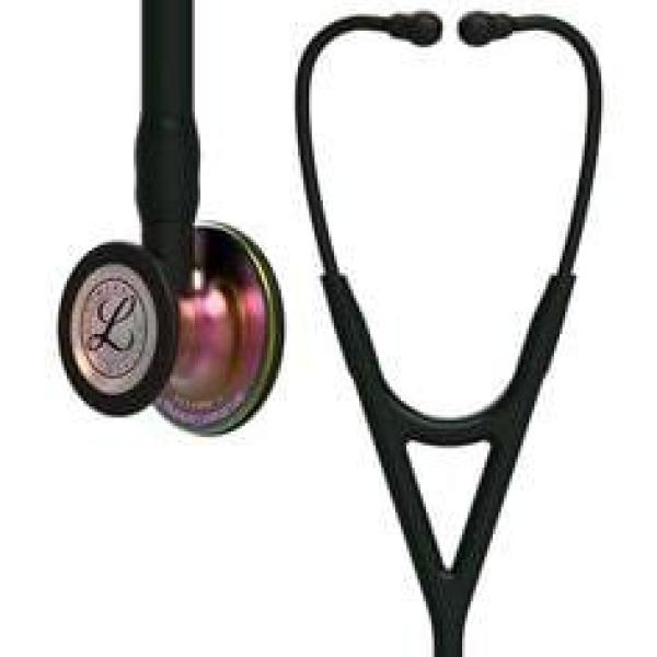 3M™ Littmann® Cardiology IV™ Stethoskop für die Diagnose, 6165, regenbogenfarbenes Bruststück, Schlauch, Schlauchanschluss und O