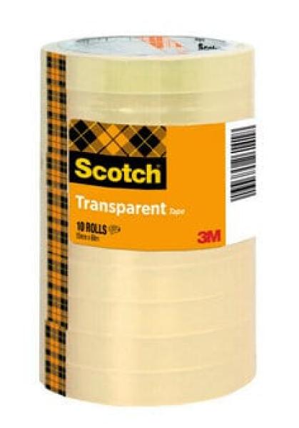 Scotch® 508 Transparentes Klebeband 15 mm x 66 m, 10 Rollen/Packung