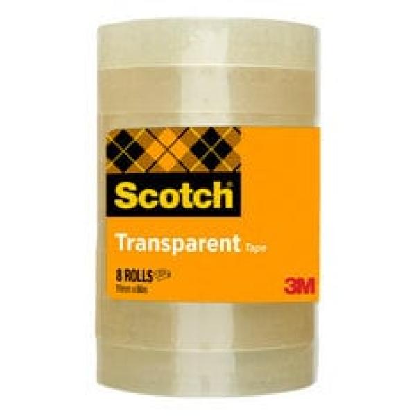 Scotch® 508 Transparentes Klebeband 19 mm x 66 m, 8 Rollen/Packung
