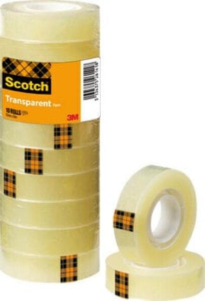 Scotch® 508 Transparentes Klebeband 15 mm x 33 m, 10 Rollen/Packung