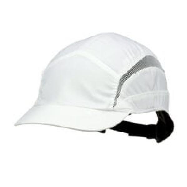 3M™ First Base™ 3 Anstoßkappe 2030604, Classic, Weiß, verkürzter Schirm, 55 mm