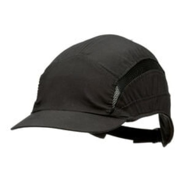 3M™ First Base™ 3 Anstoßkappe 2030610, Classic, Schwarz, verkürzter Schirm, 55 mm