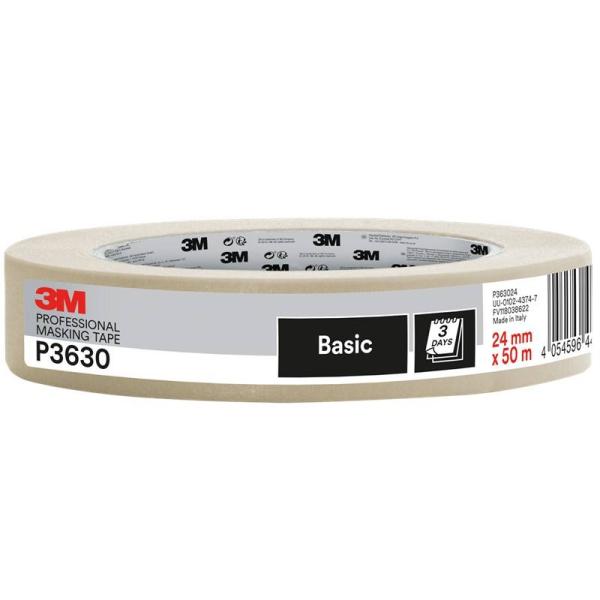 3M™ Malerkreppband P3630, 24 mm x 50 m, 1 Rolle/Packung