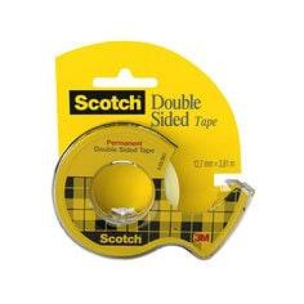 Scotch® Doppelseitiges Klebeband 136SDC-EU, 12 mm x 3.8 m, 1 Rolle im Handabroller