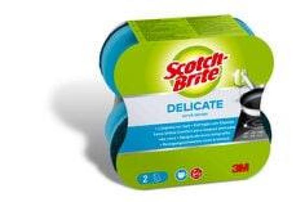 Scotch-Brite® Delicate Comfort nicht kratzender Reinigungsschwamm, 2 pro Packung