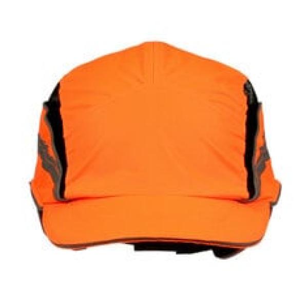 3M™ First Base™ 3 Anstoßkappe 2021874, Classic, fluoreszierende Warnfarbe, Orange, verkürzter Schirm, 55 mm, individuell