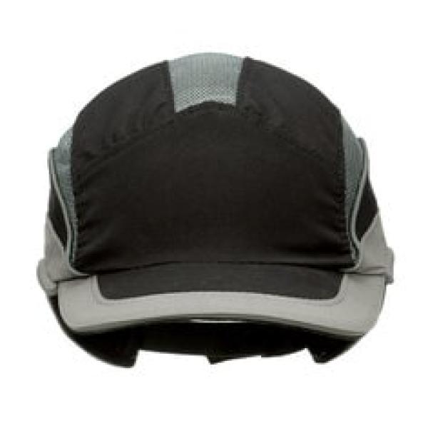 3M™ First Base™ 3 Anstoßkappe 2031219, Elite, Schwarz/Grau, verkürzter Schirm, 55 mm, individuell