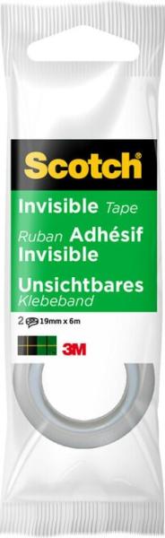Scotch® Magic™ Unsichtbares Klebeband 8-1906R2, 19 mm × 6 m, 2 Rollen/Packung