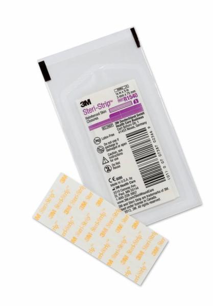 3M™ Steri-Strip™ Wundverschlussstreifen, R1540, 3 mm x 75 mm, 50 x 5 Streifen/Packung