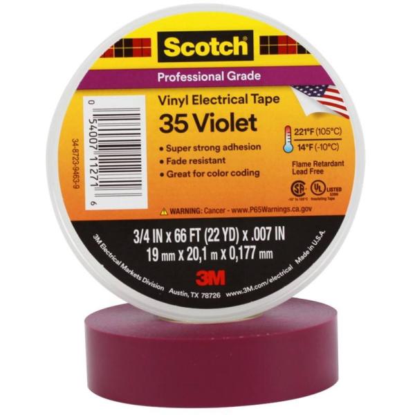 Scotch® 35 Vinyl Elektro-Isolierband, Violett, 19 mm x 20 m, 0.18 mm