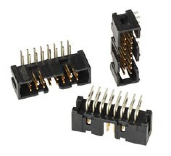 3M™ N2516-5002 RB, Wannenstiftstecker, Low Profile, 90° abgewinkelt, 16-polig, 2500 Serie, 2,54 mm, 0,76 µm Au, Schwarz