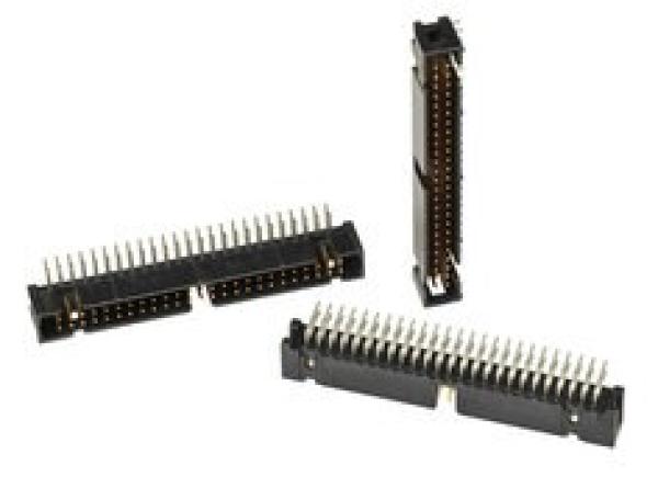 3M™ N2550-5002 RB, Wannenstiftstecker, Low Profile, 90° abgewinkelt, 50-polig, 2500 Serie, 2,54 mm, 0,76 µm Au, Schwarz