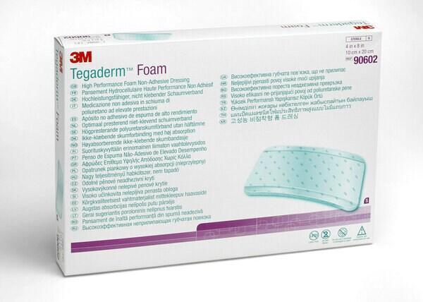 3M™ Tegaderm™ Foam Schaumverband nicht klebend, 90602, 10 cm x 20 cm, 5 / Packung