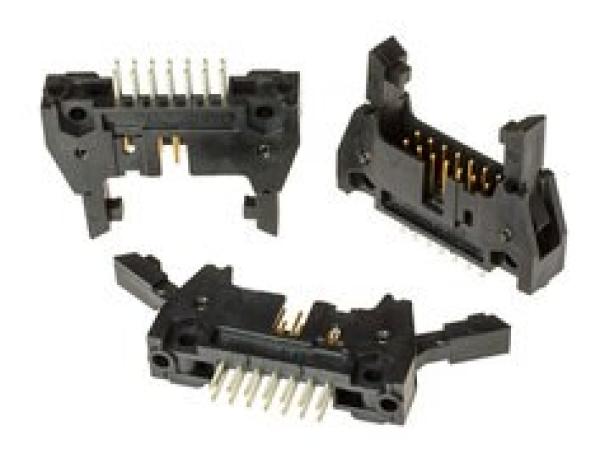3M™ N3314-6303 RB, Wannenstiftstecker, 180° gerade, 14-polig, 3000 Serie, 2,54 mm, 0,76 µm Au, Schwarz