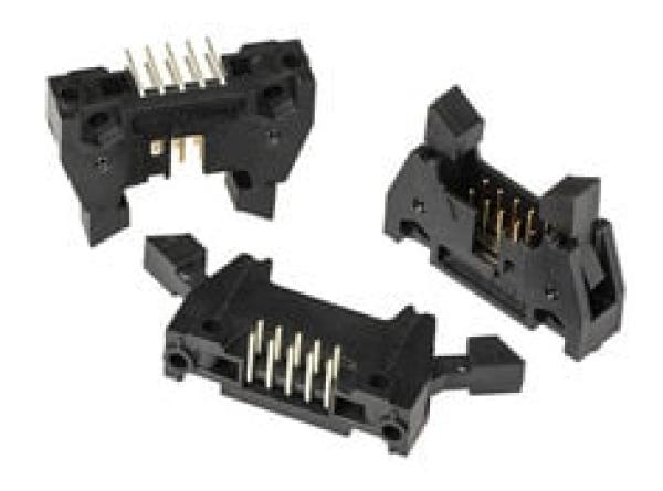 3M™ N3793-5202 RB, Wannenstiftstecker, 90° abgewinkelt, 10-polig, 3000 Serie, 2,54 mm, 0,76 µm Au, Schwarz
