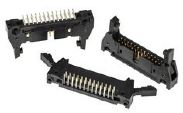 3M™ N3429-5302 RB, Wannenstiftstecker, 90° abgewinkelt, 26-polig, 3000 Serie, 2,54 mm, 0,76 µm Au, Schwarz