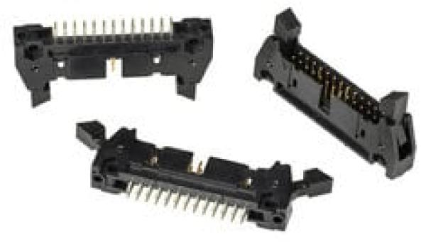 3M™ N3429-6202 RB, Wannenstiftstecker, 180° gerade, 26-polig, 3000 Serie, 2,54 mm, 0,76 µm Au, Schwarz