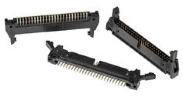 3M™ N3433-6302 RB, Wannenstiftstecker, 180° gerade, 50-polig, 3000 Serie, 2,54 mm, 0,76 µm Au, Schwarz