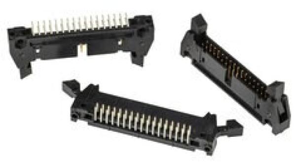 3M™ N3764-5202 RB, Wannenstiftstecker, 90° abgewinkelt, 64-polig, 3000 Serie, 2,54 mm, 0,76 µm Au, Schwarz