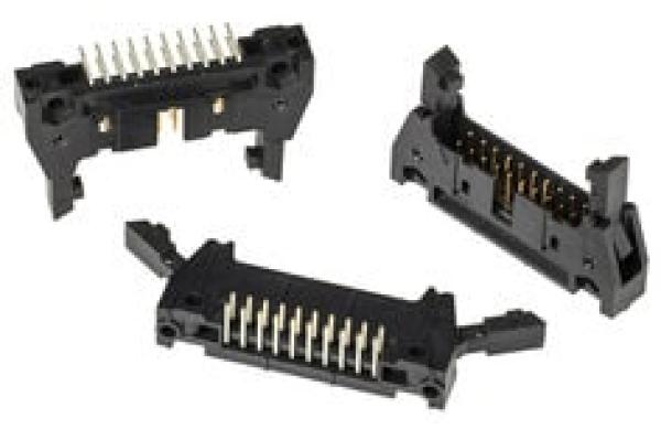 3M™ N3764-5302 RB, Wannenstiftstecker, 90° abgewinkelt, 64-polig, 3000 Serie, 2,54 mm, 0,76 µm Au, Schwarz