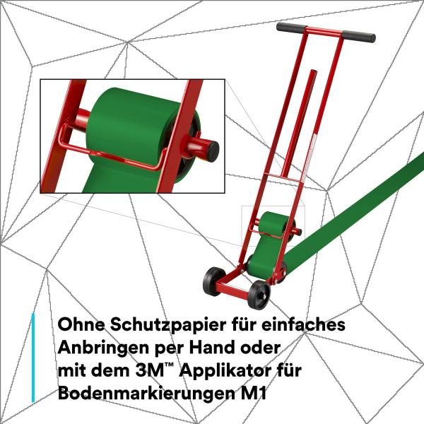 3M™ Langlebiges Bodenmarkierungsband 971, Grün, 102 mm x 33 m, 0.24 mm