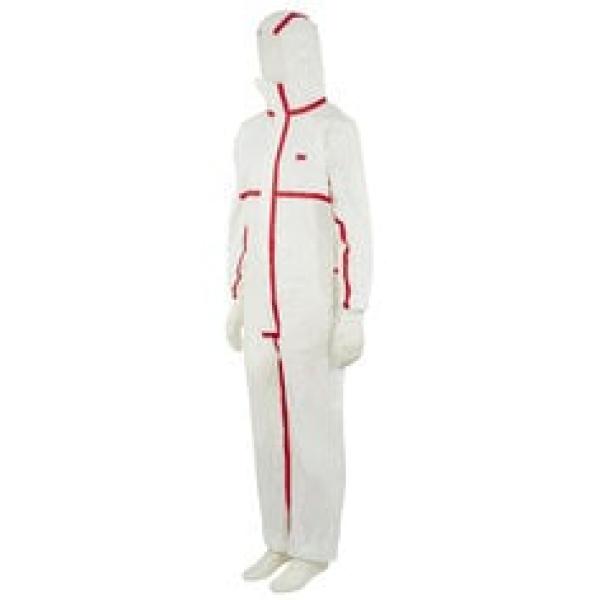 3M™ Schutzanzug 4565, Weiß + Rot, Typ 4/5/6, L