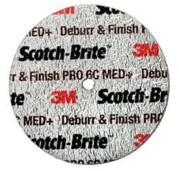 Scotch-Brite™ Deburr and Finish PRO Kompaktscheibe DP-UW, 76 mm x 6.35 mm x 6.35 mm, 6C Med+, 40 WL