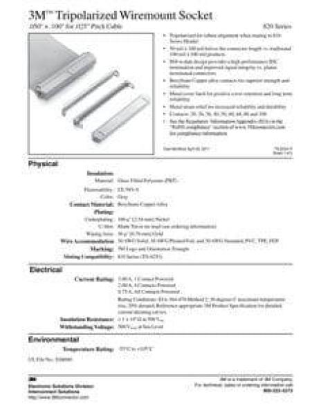 3M™ 82080-6006 RB, Buchsenstecker für die Kabelmontage, 80-polig, 820 Serie, 2,54 mm, 0,76 µm Au, Grau