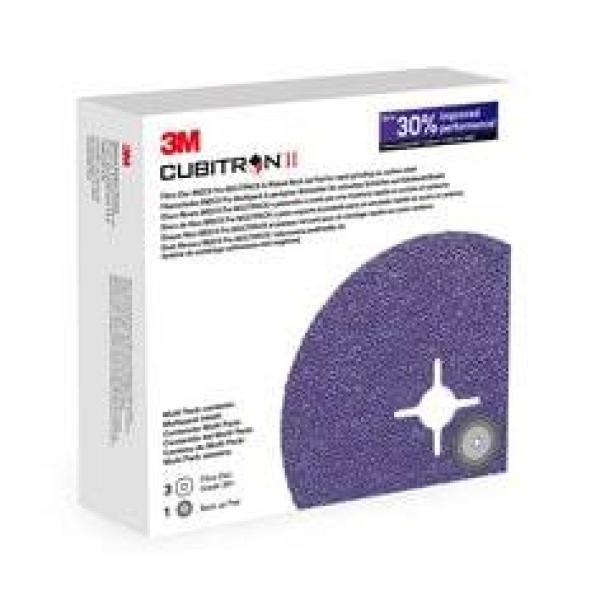 3M™ Cubitron™ II Fiberscheibe 982CX Pro KIT, 36+, 125 mm, 3 Scheiben + Stützteller