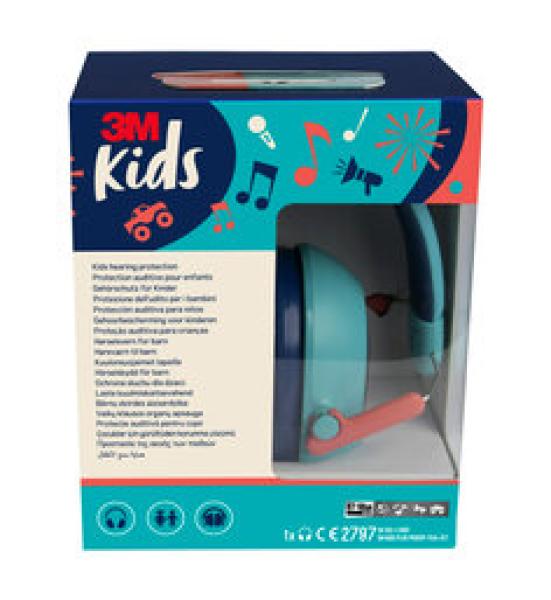 3M™Gehörschutz für Kinder mit Gehörschutz PKIDSP-TEAL-E, türkis (87-98 dB)