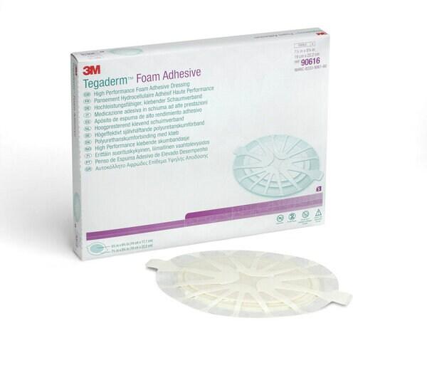 3M™ Tegaderm™ Foam Adhesive Schaumverband 90616, 19 cm x 22.2 cm, oval mit Kleberand