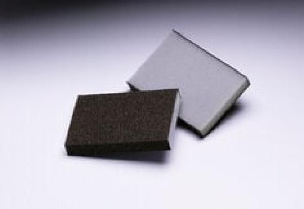 3M™ Schleifschwamm HI-FL, A/O Fine, Brown, 125 mm x 98 mm x 13 mm, 2-Sided