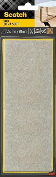 Scotch® Extra weiche Filzpads SP84A27, selbsthaftend, beige, 215 mm x 80 mm, 1/Packung