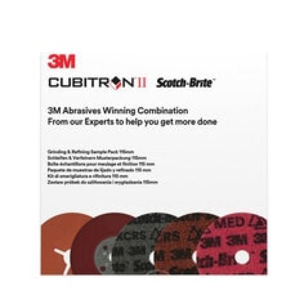 3M™ Grinding & Refining Kit, enthält 115 mm 787C Fiber- und PN-DH Vliesscheibe, mit flachen Hochleistungsfiberscheibenstützteller , Muster