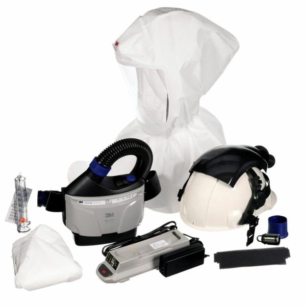 3M™ Versaflo™ Industriesicherheitshelm mit Haube Atemschutzgebläseset, TR-300E+ IHK