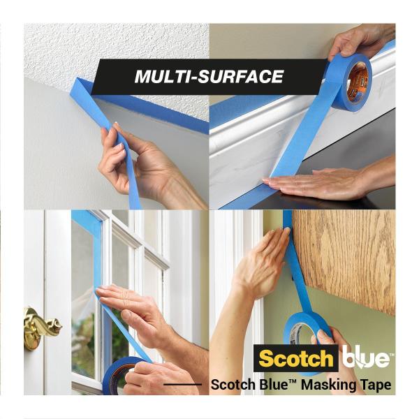 ScotchBlue™ Malerabdeckband „Multi-Surface“, 24 mm x 41 m, 4 Rollen/Packung, 100% PEFC, SGSCH-PEFC-COC-110078