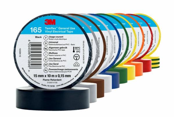 3M™ Temflex™ Vinyl-Isolierband 165, Regenbogen, 15 mm x 10 m