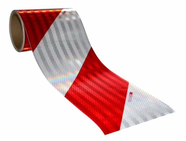 3M™ High Intensity Metalized Flexible Prismatic Vehicle Marking 823i, Red/White, Left/Right, 141 mm x 45.7 m, 2 Rolls/Case